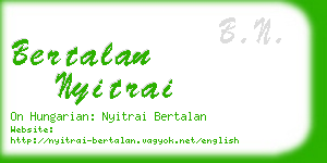 bertalan nyitrai business card